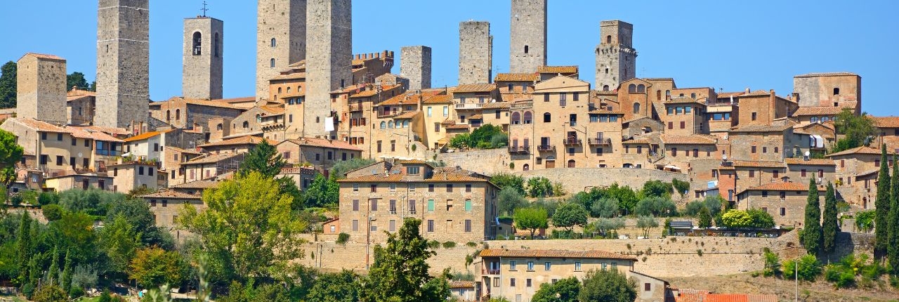 san gimignano in tuscany View of San GImignano skyline with its towers